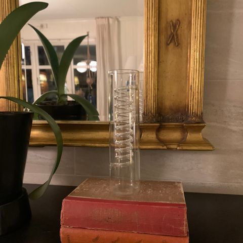 Ehlen Johansson Spiral glassvase/lysestake, Vintage Ikea