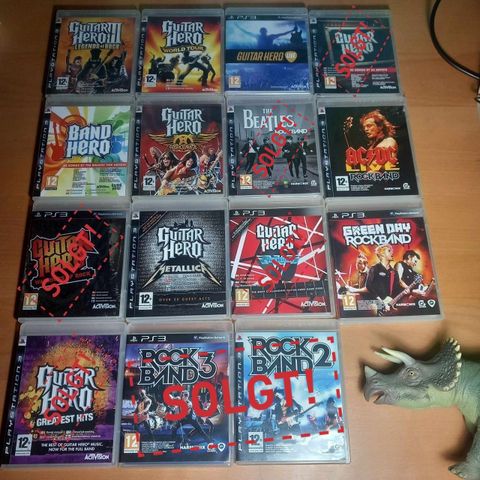 Guitar Hero & Rockband Spill til PS3 Sams Salg