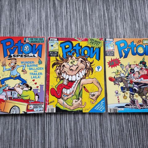 Pyton blader | 3 stykk fra 1991