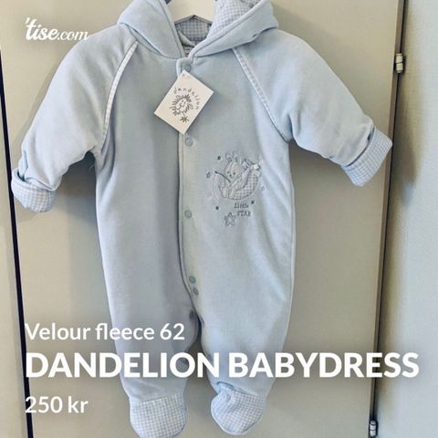 Ubrukt dress til baby strl. 62/68