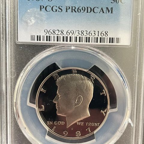 1987 S 50C Kennedy Half Dollar Proof PCGS PR69DCAM