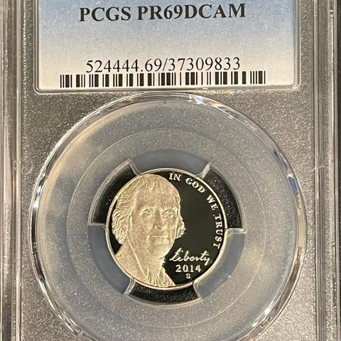 2014-S PCGS PR69DCAM Jefferson Nickel Proof 5C