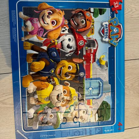 Paw Patrol puslespill 4+