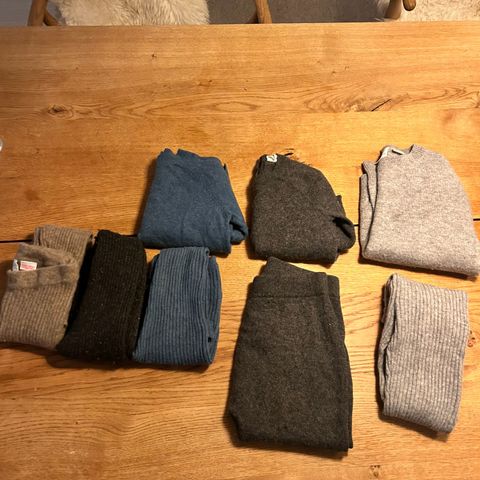 100% kasjmir/cashmere gensere og bukser, strl 92-110