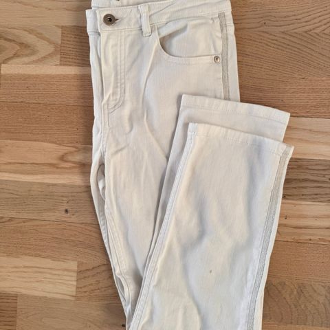 Massimo Dutti hvit jeans