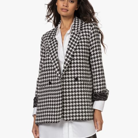 Anine Bing houndstooth blazer med ull