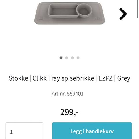 Stokke spisebrikke Click Tray, Ezpz