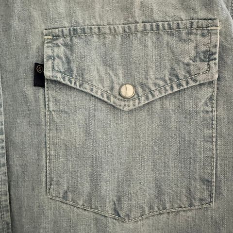 Jeansskjorte / denim fra Henry Choice/FEM str M