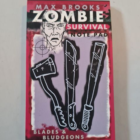 Ny/ubrukt Max Brooks Zombie Survival Note Pad/notatbok