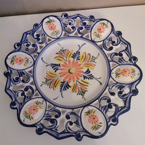 Håndmalt keramikk fat fra portogal