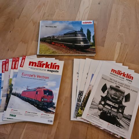 Marklin insider magasin, klubbnyhetet og årets nyheter fra 2013 til og med 2022.