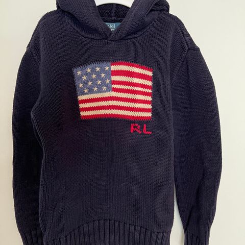 Polo Ralph Lauren, strikket hettegenser, 7 år