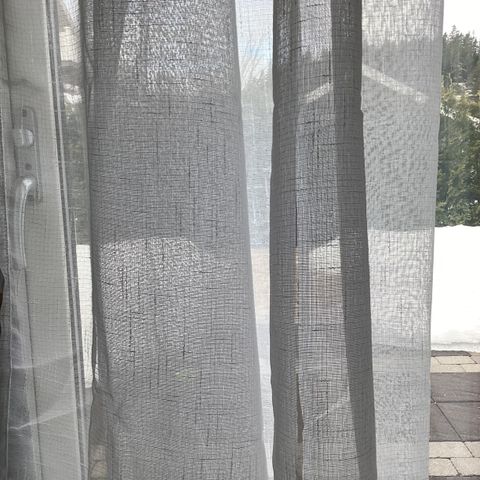 Hvite gjennomsiktige gardiner - 11 fag