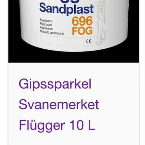 Gipssparkel Svanemerket Flügger