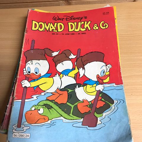 13 stk Donald Duck blader fra 70/80/90 tallet. 190kr samlet.