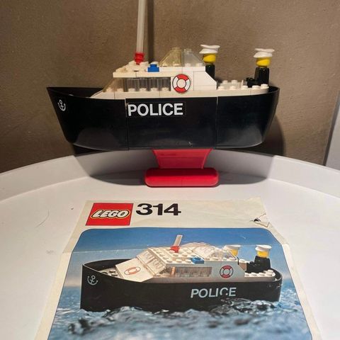 Lego Politibåt 314 fra 70-tallet