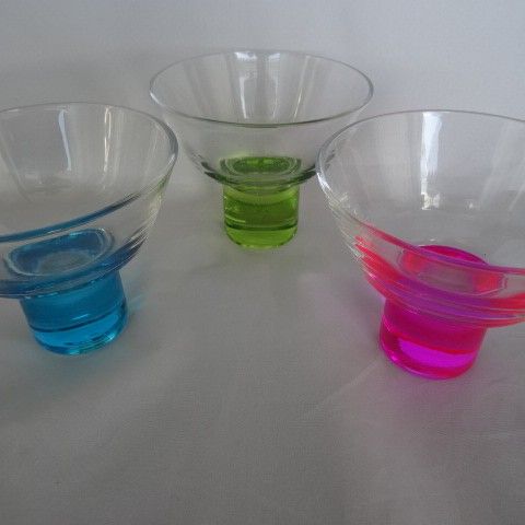 3 martiniglass   fra Sagaform, designet av Matz Borgstrøm