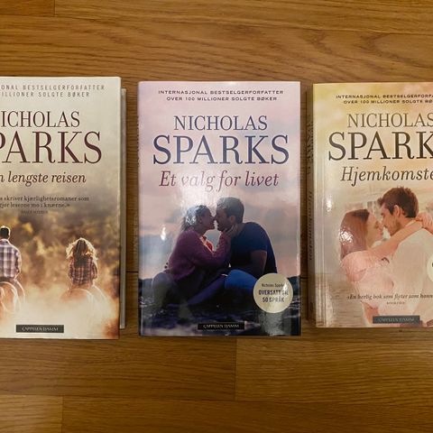 Bøker av Nicholas Sparks selges