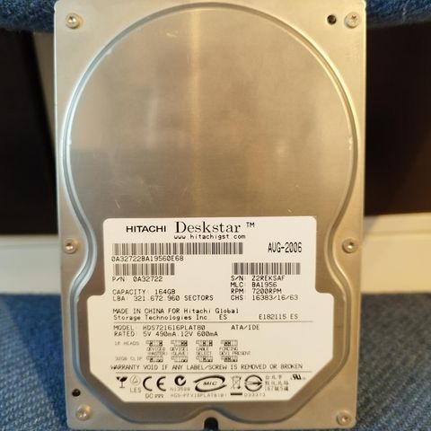 Hitachi 160GB Harddisk ATA