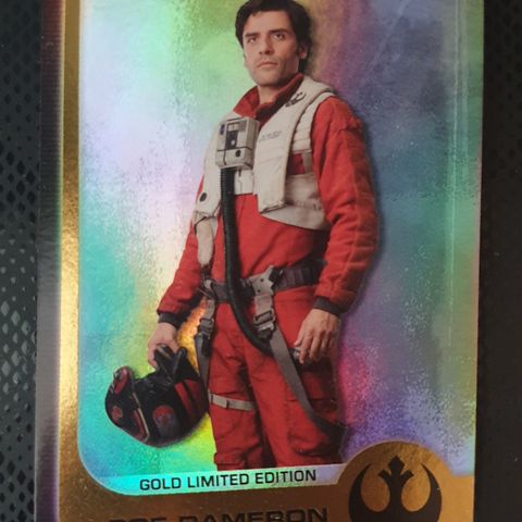 TOPPS STAR WARS RISE OF SKYWALKER POE DAMERON GOLD LIMITED EDITION CARD