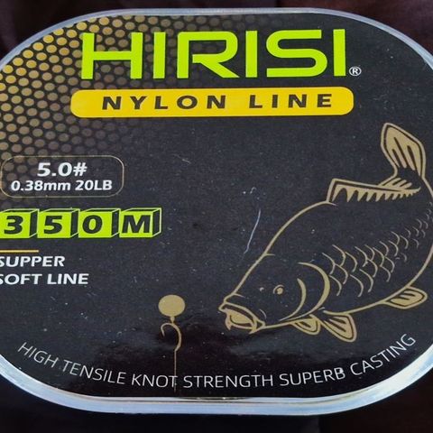 Høykvalitets, slitesterk nylon fiskesnøre for stor fisk (opptil 10 kg)