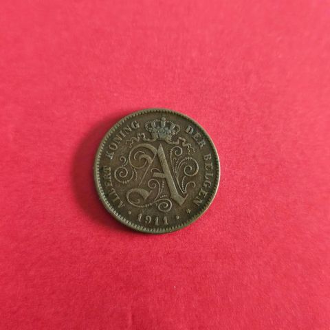 1911 Belgium 2 Centimes