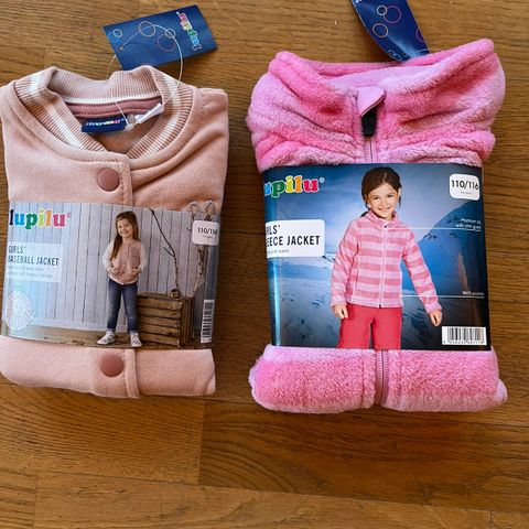 Fleece genser og baselball jakke str 110/116