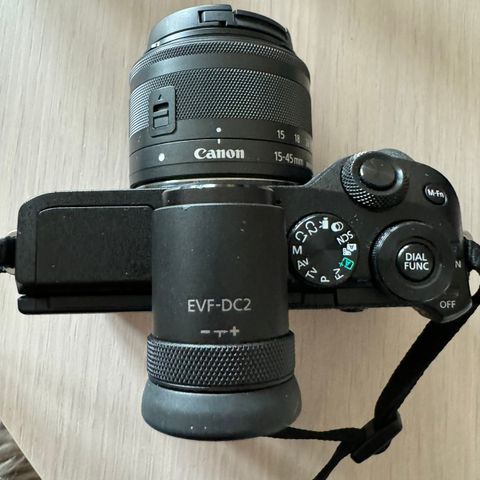 Canon EOS M6 Mark II + ekstra linse og evf søker