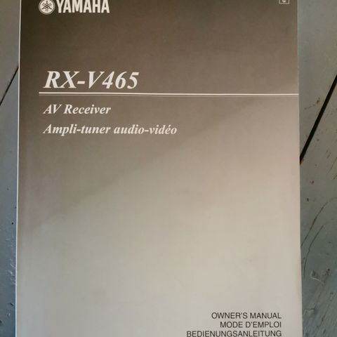 Yamaha RX-465 receiver  manual