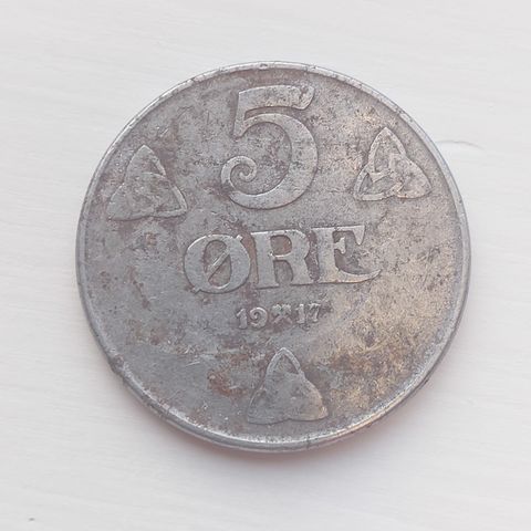 5 øre 1917 jernmynt