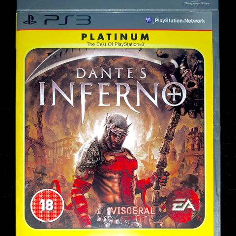 Nær Mint Dante’s Inferno Platinum PS3 PlayStation 3