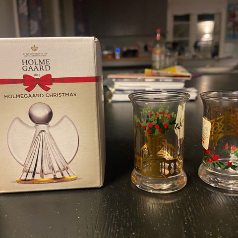 Holmegaard christmas 2 glass og engel