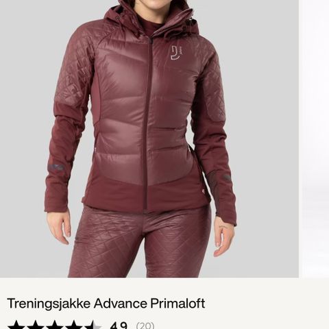 Johaug Advance Primaloft sett, mahogny rød