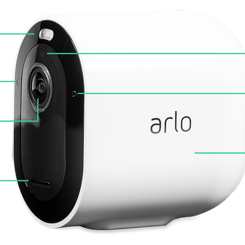 Arlo Pro 3 kamera med innebygd spotlys og sirene / alarm