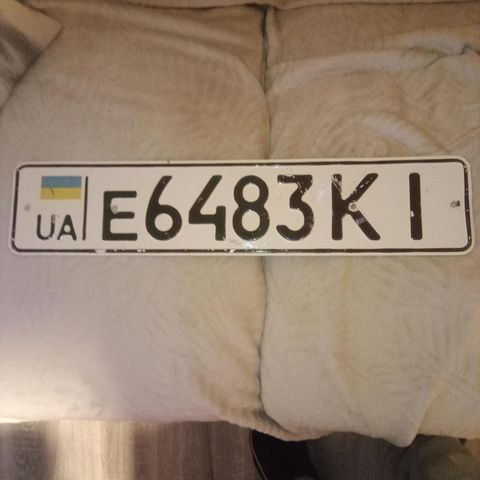Bilskilt fra ukraina