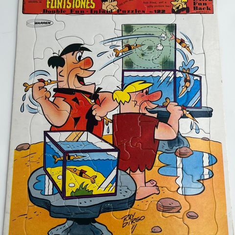 Vintage Flintstones puslespill fra 1976