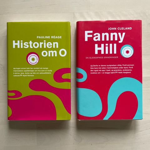Pauline Réage «Historien om O» og John Cleland «Fanny Hill»