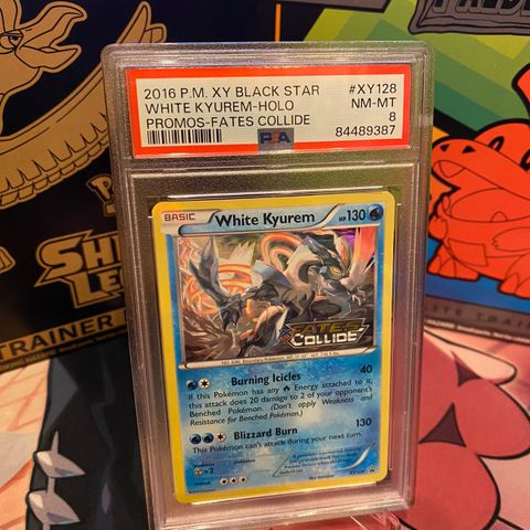 White Kyurem promo #XY128 fra Fates Collide i psa 8