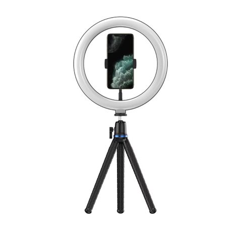 Ring light m/ mobilholder + selfie flash selfielampe