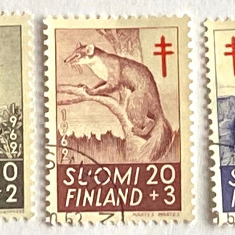 Finland 1962  Tuberkulosens bekjempelse  AFA 559-561  Stemplet