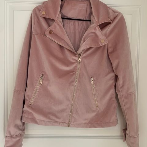 Rosa velour/fløyel jakke