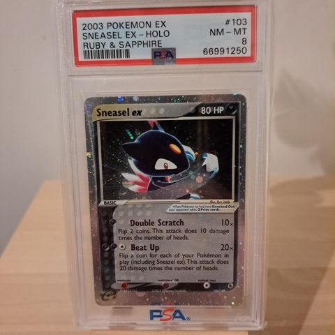 Sneasel EX, PSA 8