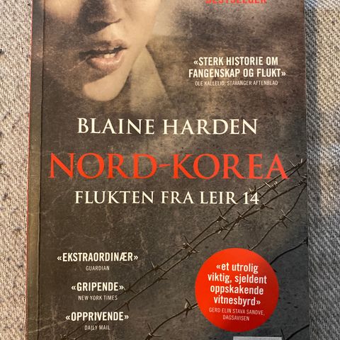 NORD-KOREA Flukten fra leir 14 - Blaine Harden. UTSOLGT I BUTIKK!