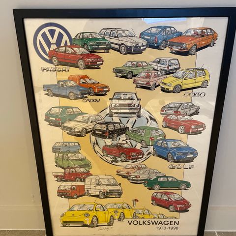 Volkswagen 1973-1998 print med ramme