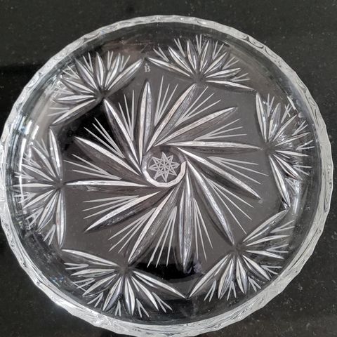 Kristall tallerken på 18 cm