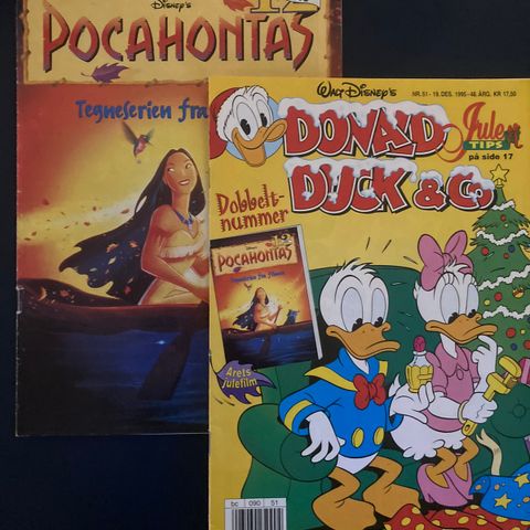 Donald Duck nr. 51 fra 1995 med «Pocahontas» ekstranummer