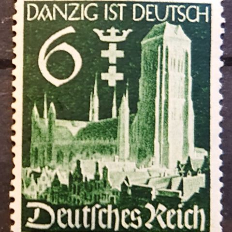 Das REICH:  Danzigs gjenforeining 1939, AFA 709 **  /  T2-525 ...