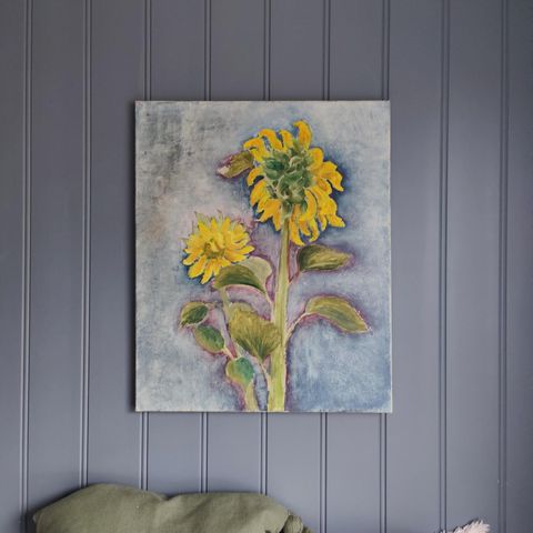 Maleri - akryl på lerret - blomster - solsikkemotiv