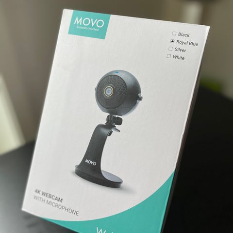 MOVO All-in-one 4K webcam ( WEBCAM, MIC, RING LIGHT)