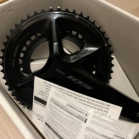 Nytt Shimano 105 FC-R7100 2x12s kranksett | 50/34T | 175 mm